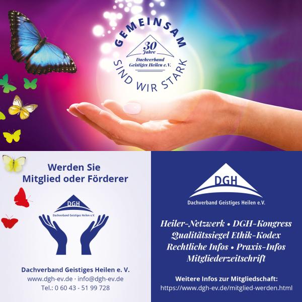 Der DGH e. V. setzt seit 30 Jahren Maßstäbe für die seriöse Anwendung spiritueller Heilweisen. Geistiges Heilen: ein Weg zur ganzheitlichen Gesundheit