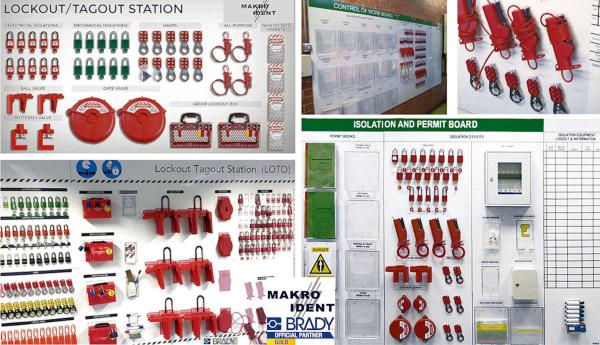 Individuelle Shadowboards mit Brady LOTO-Ausrüstung von MAKRO IDENT
