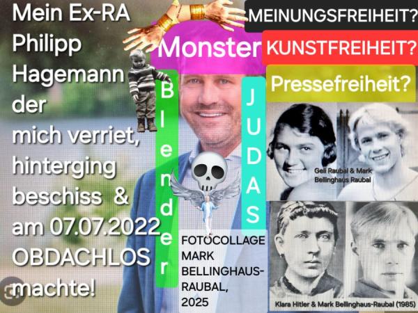 Mark Bellinghaus-Raubals ehemaliger Rechtsanwalt, der vorsätzlich die fatal-falsche Strategie nannte, u. so einen Unschuldigen obdachlos machte Mahnwachen-Verabschiedung vom Präsidenten des Landgerichts Münster Ulrich Schambert am 31.07.2025 in Münster