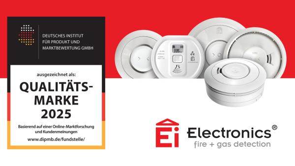 Ei Electronics wurde mit dem Siegel „Qualitätsmarke 2025" ausgezeichnet. Ei Electronics als "Qualitätsmarke 2025" ausgezeichnet