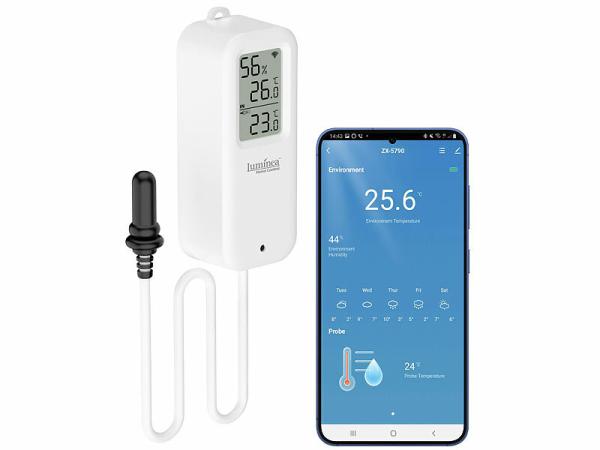 Luminea Home Control WLAN-Temperatur-/Luftfeuchtigkeitsmesser mit Innen- & Außensensor, www.pearl.de Luminea Home Control WLAN-Temperatur-/Luftfeuchtigkeitsmesser