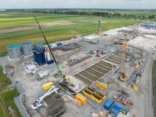SuedLink Elbquerung ElbX - Baugrube Nassaushub © PORR Investitionen in die Energieinfrastruktur