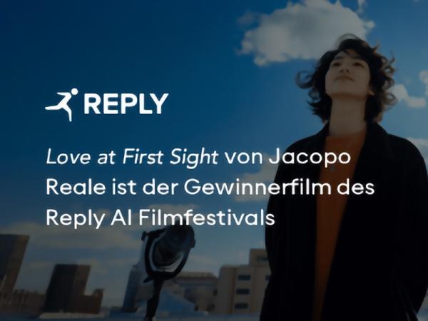 Copyright: Reply REPLY: Jacopo Reale gewinnt mit "Love at First Sight" beim internationalen Reply AI Film Festival, das Kino und Künstliche Intelligenz verbindet