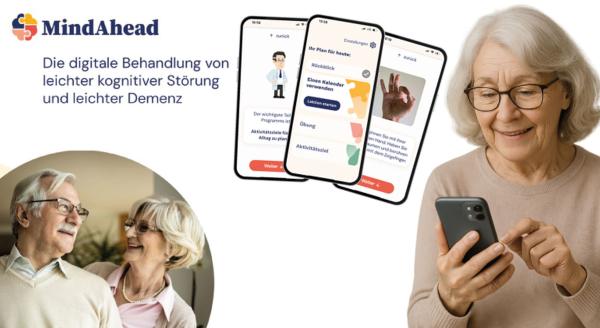 Evidenzbasierte Gedächtnis-App "MindAhead Active" startet als digitale Hilfe bei beginnender Demenz