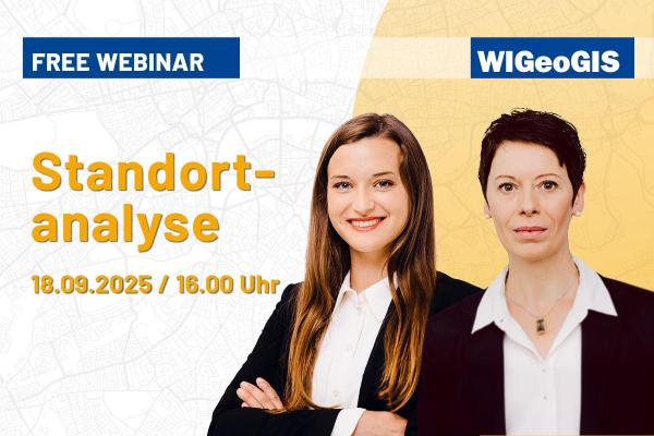 Das erste von 3 Free-Webinaren findet am 18.09.25 statt. Jetzt anmelden! Kostenlose Fach-Webinare GIS & Geomarketing im Herbst 2025