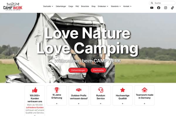 CAMPWERKs neue Webseiten in NL, UK, FR, ES, IT & DK