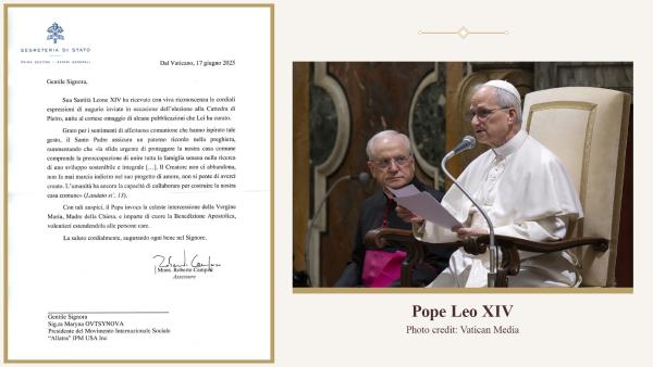 Apostolischer Segen von Seiner Heiligkeit Papst Leo XIV ALLATRA drückt Seiner Heiligkeit Papst Leo XIV. ihren Dank für seinen Segen aus: Ein neues Kapitel der globalen Zusammenarbeit