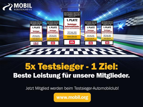 Mobil in Deutschland ist Testsieger-Automobilclub 2025