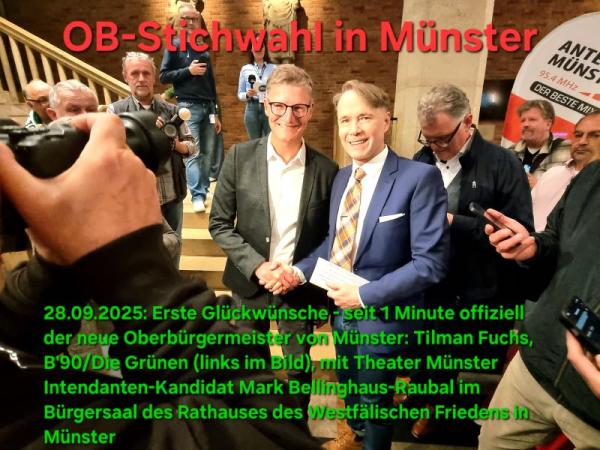 Tilman Fuchs wird neuer Oberbürgermeister von Münster
