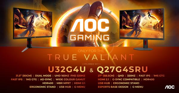 AOC GAMING Q27G4SRU und U32G4U: Leistungsstarkes Gaming mit 320 Hz. AGON by AOC präsentiert die Monitore Q27G4SRU und U32G4U