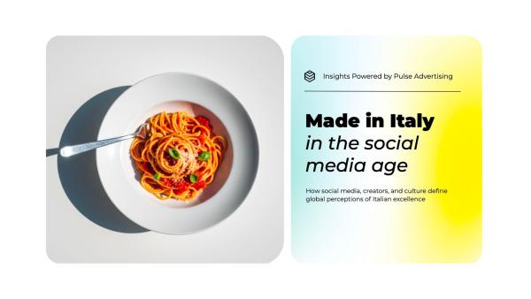 Neue Umfrage zur Wahrnehmung von „Made in Italy" in Deutschland "Made in Italy: Deutsche entdecken italienische Marken auf Social Media vor allem im Bereich Food & Beverage
