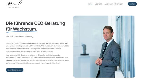 Zum Jubiläum gab es gleich einen neuen Webauftritt dazu 15 Jahre Busch CEO Beratung - Für nachhaltigen Erfolg