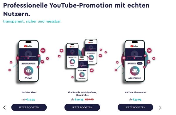 YOUBOOST setzt neue Maßstäbe im YouTube-Marketing: "Echte Views" über offizielle Google Ads für maximale Sichtbarkeit