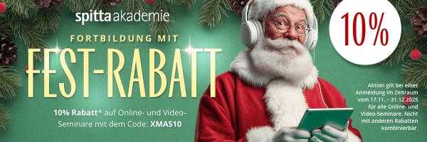 10% Weihnachtsrabatt bei der Spitta Akademie