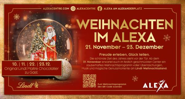 Im ALEXA wird es weihnachtlich zusammen mit Lindt