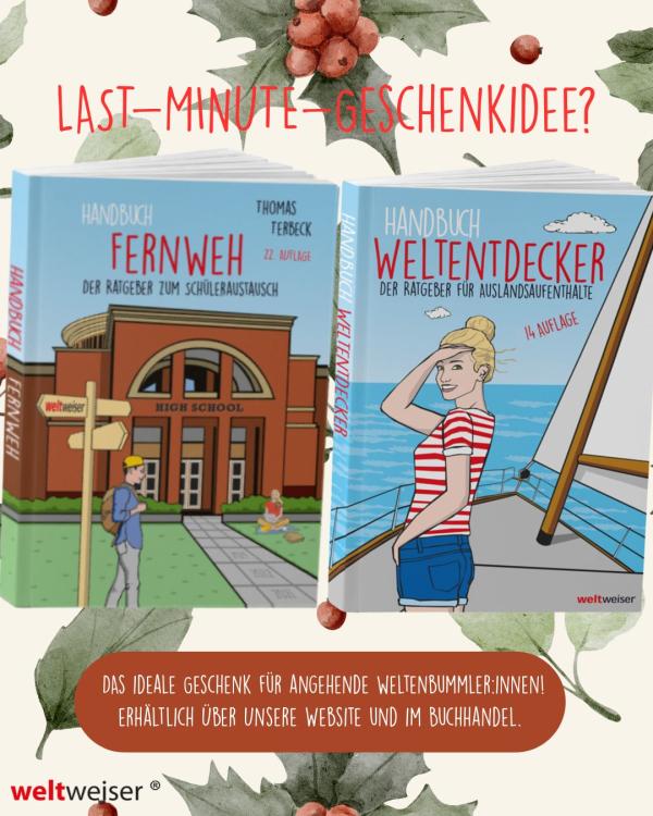 Zu Weihnachten Horizonte erweitern - mit den neuen Ratgebern zum Auslandsschuljahr und Gap Year