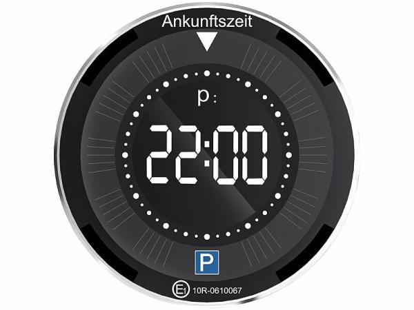 Lescars Digitale e-Parkscheibe, ECE, Solar