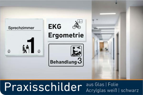 Praxisschilder: Ihre Visitenkarte aus Acryl, Glas oder Folie