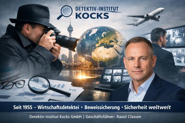 Detektiv-Institut Kocks in Düsseldorf: Ermittlungs- und Wirtschaftsschutzleistungen seit 1955