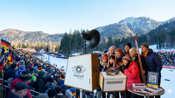 Wintersport-Highlight: Knipserl Fotobox sorgt für Fan-Momente beim Biathlon Ruhpolding