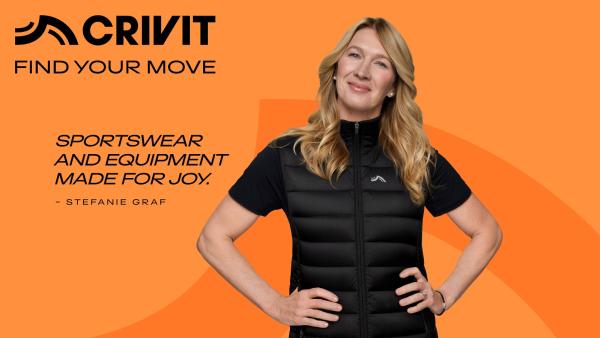 CRIVIT und Stefanie Graf starten internationale Partnerschaft unter dem Motto "FIND YOUR MOVE"