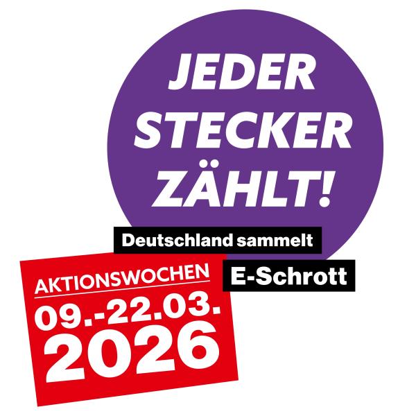 Die Aktionswochen "Jeder Stecker zählt! Deutschland sammelt E-Schrott" starten - und wir machen mit!