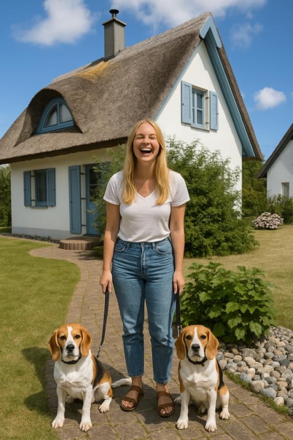 Urlaub mit Hunden Grundstück eingezäunt direkt am Strand