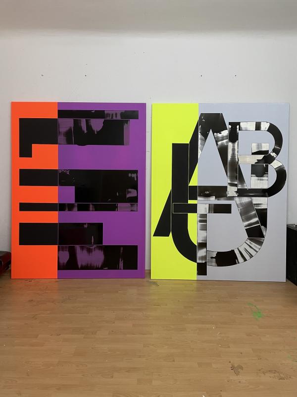 "Take the next step - not the same mistake" heißt die neue Ausstellung in Berlin des Malers Frank Ahlgrimm