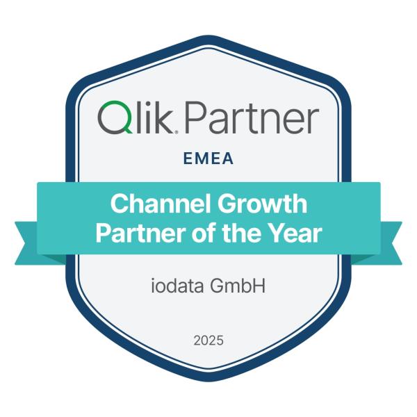 iodata GmbH als Qlik EMEA Channel Growth Partner 2025 ausgezeichnet