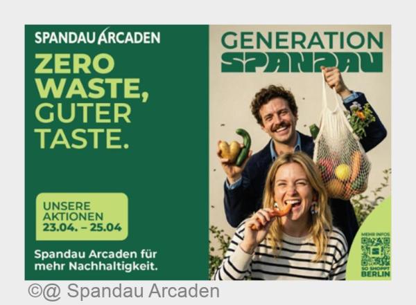 "Zero Waste, guter Taste" - Nachhaltigkeitstage in den Spandau Arcaden beginnen mit Social Day bei der Tafel und Clean-up in der Spandauer Altstadt
