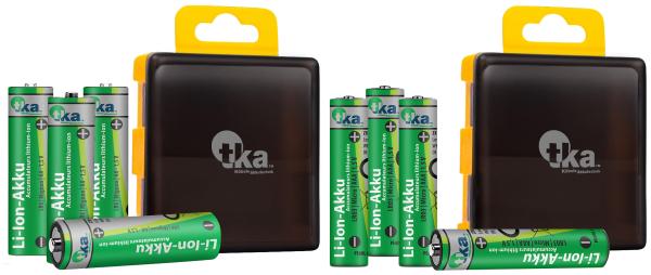tka Köbele Akkutechnik 4er-Set Li-Ion-Akkus AA/AAA,wiederaufladbar