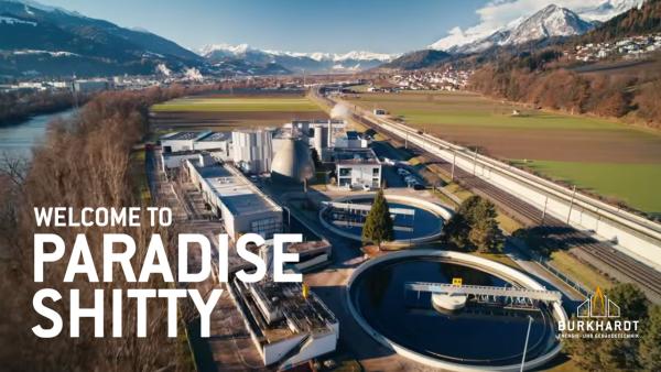 Burkhardt zeigt Klärschlammtrocknung mit Humor