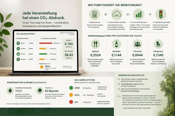 Klimatransparenz bei Catering-Events: FLOW The Kitchen führt CO₂-Ampelsystem ein