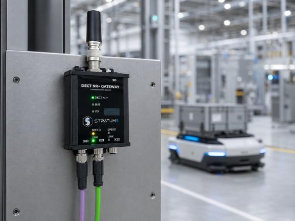 STRATUM 9 bringt erstes industriell einsetzbares DECT NR+ Gateway für mobile Echtzeitanwendungen auf den Markt
