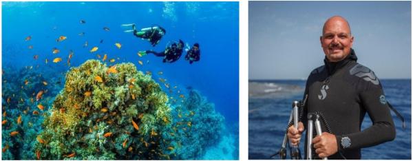 Deutscher Unterwasserfotograf Tobias Friedrich im The Nautilus Maldives zur Ocean Discovery Week 