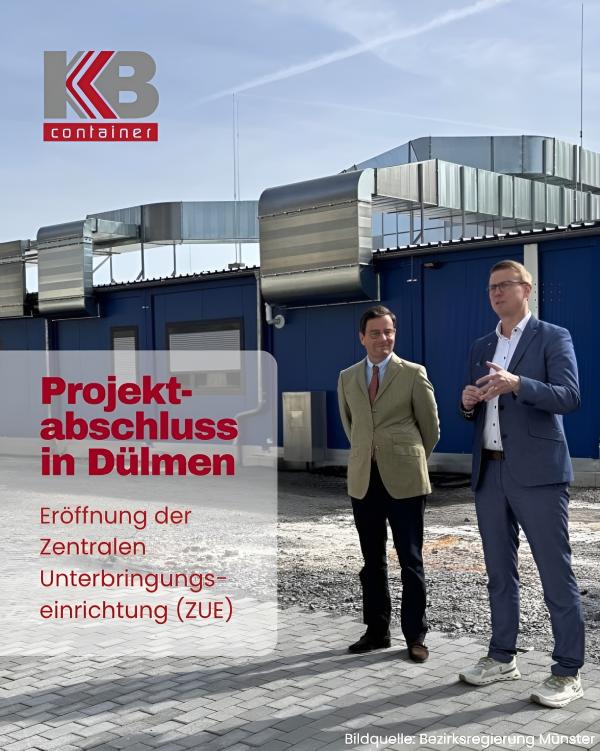 KB Container realisiert neue Zentrale Unterbringungseinrichtung in Dülmen