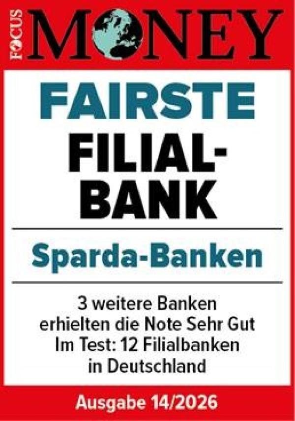 Sparda-Bank Nürnberg eG gehört zu den fairsten Filialbanken Deutschlands - Bestnoten im Ranking von FOCUS MONEY