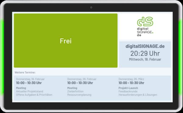 Digitales Türschild mit LED-Statusanzeige von digitalSIGNAGE.de 