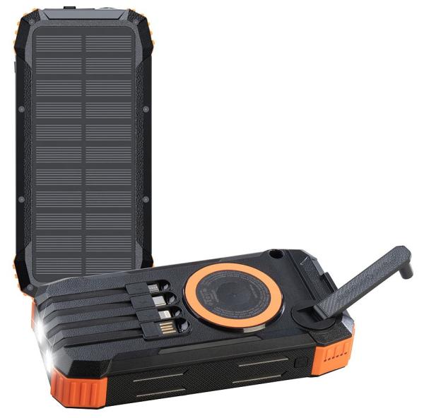 revolt Kurbel-Solar-Powerbank PB-830, 20.000 mAh USB-C PD