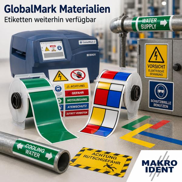 Brady GlobalMark im Einsatz? Materialien weiterhin erhältlich bei MAKRO IDENT
