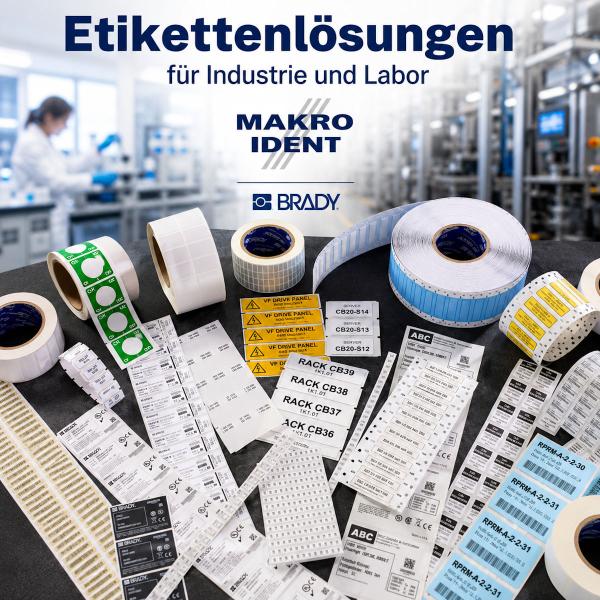 Brady Etiketten für Industrie und Labor - passende Materialien für jede Anwendung 