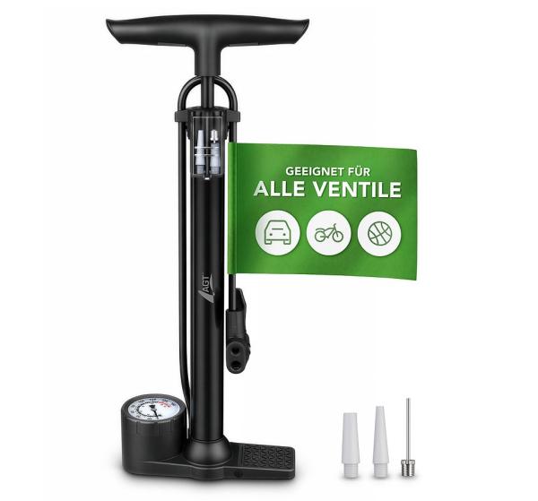 AGT Stand-Luftpumpe für alle gängigen Ventile, 160 psi