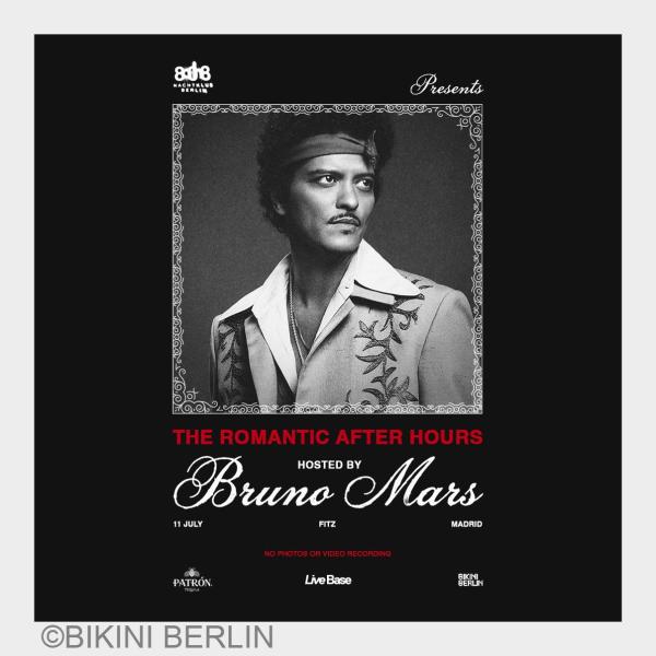 BRUNO MARS LIVE IM 808: BIKINI BERLIN LÄDT ZU VERANSTALTUNG
