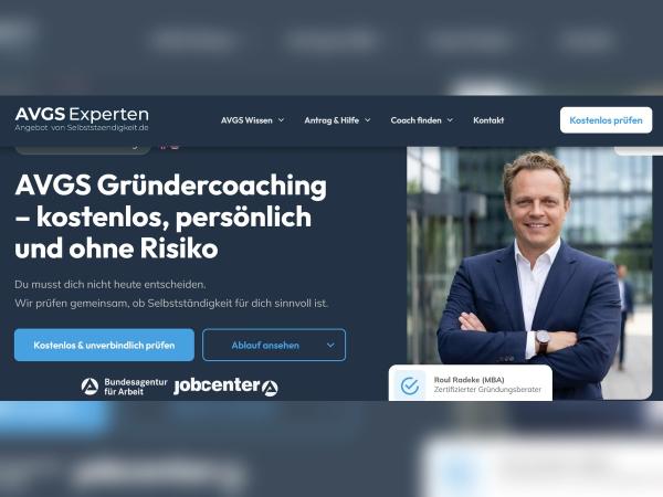 AVGS Experten: Gefördertes Coaching für den Weg in die Selbstständigkeit