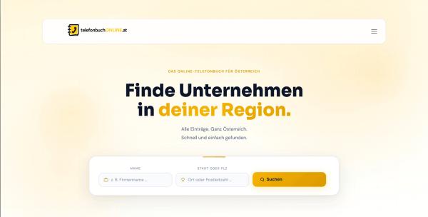 telefonbuchONLINE.at verbindet Österreich mit lokalen Betrieben