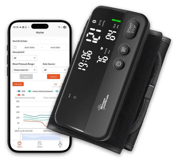 newgen medicals Oberarm-Blutdruckmessgerät OB-325, App