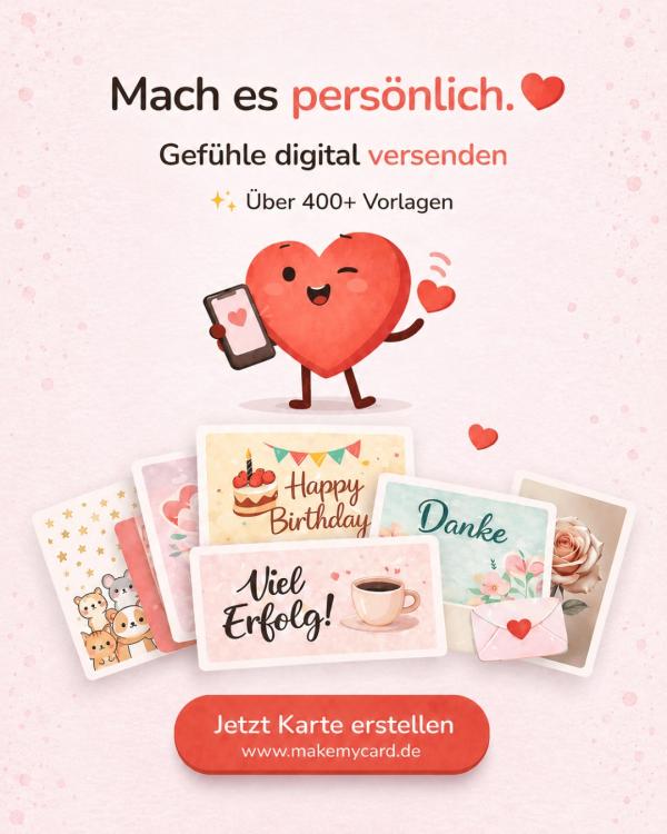 Digitale Grußkarten für jeden Anlass