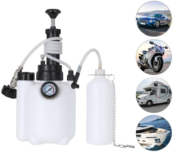 AGT 3-Liter-Bremsenentlüfter, E20-Adapter, Absaugbehälter