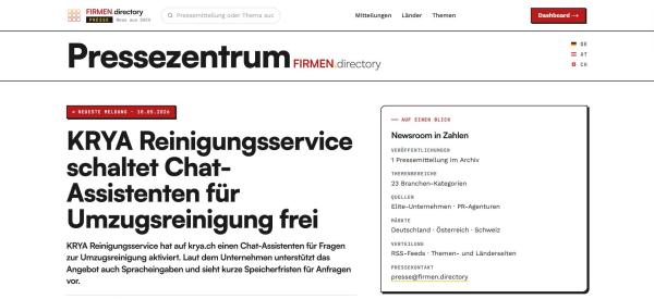 Pressearbeit 2026: FIRMEN.directory startet DACH-Presseportal für Unternehmen und PR-Agenturen