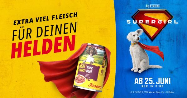 Hollywood meets Hundenapf: Josera Petfood startet internationale &bdquo;Supergirl&ldquo;-Kampagne mit Warner Bros.